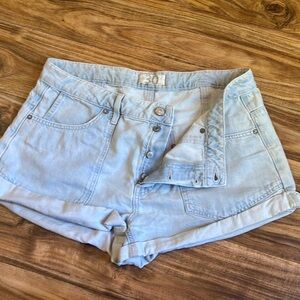 Light Blue Denim Shorts